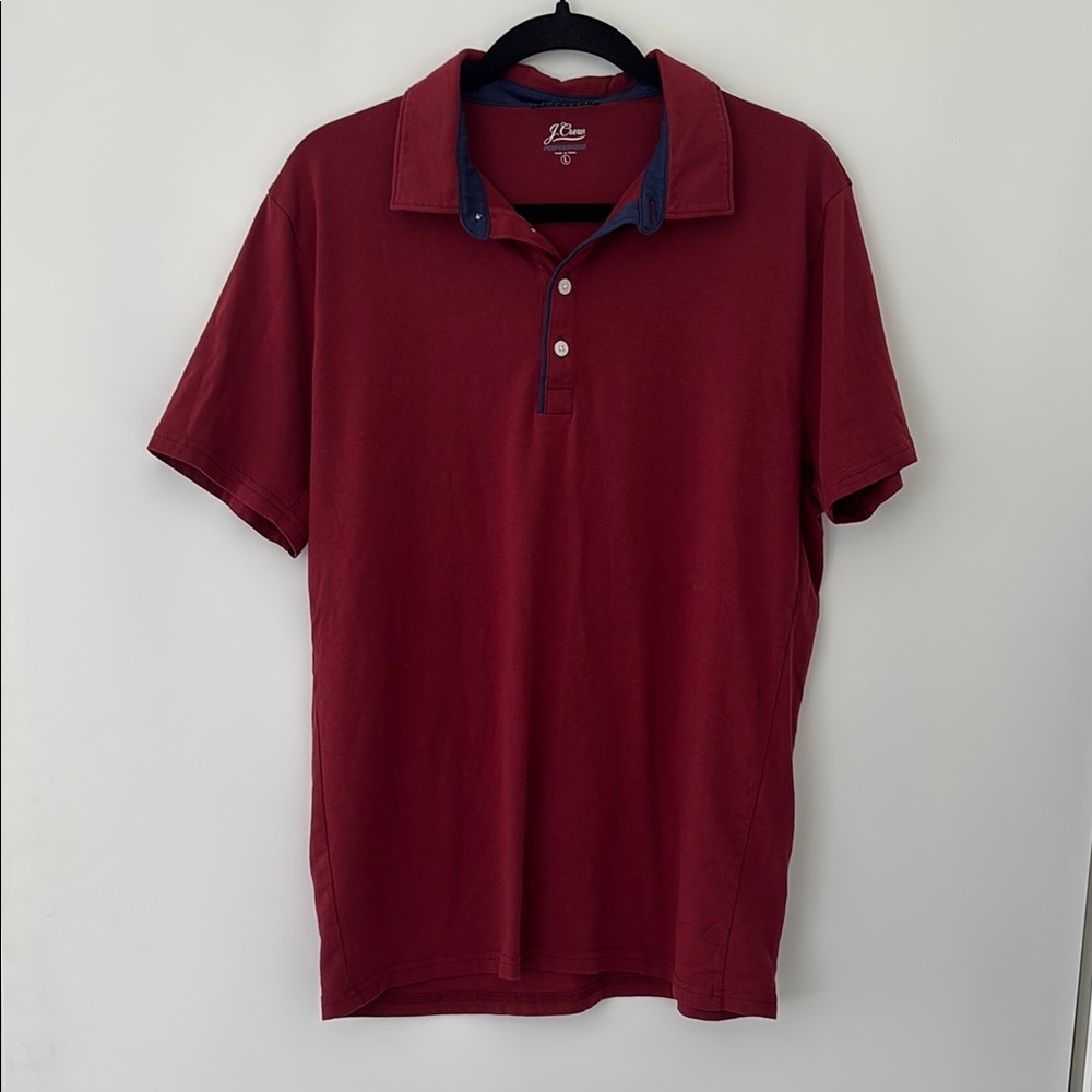 J. Crew Men's Red Polo Shirt